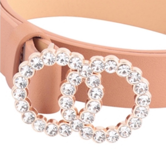 Double Circle Rhinestone Fashion Belt - Picture 2 of 4